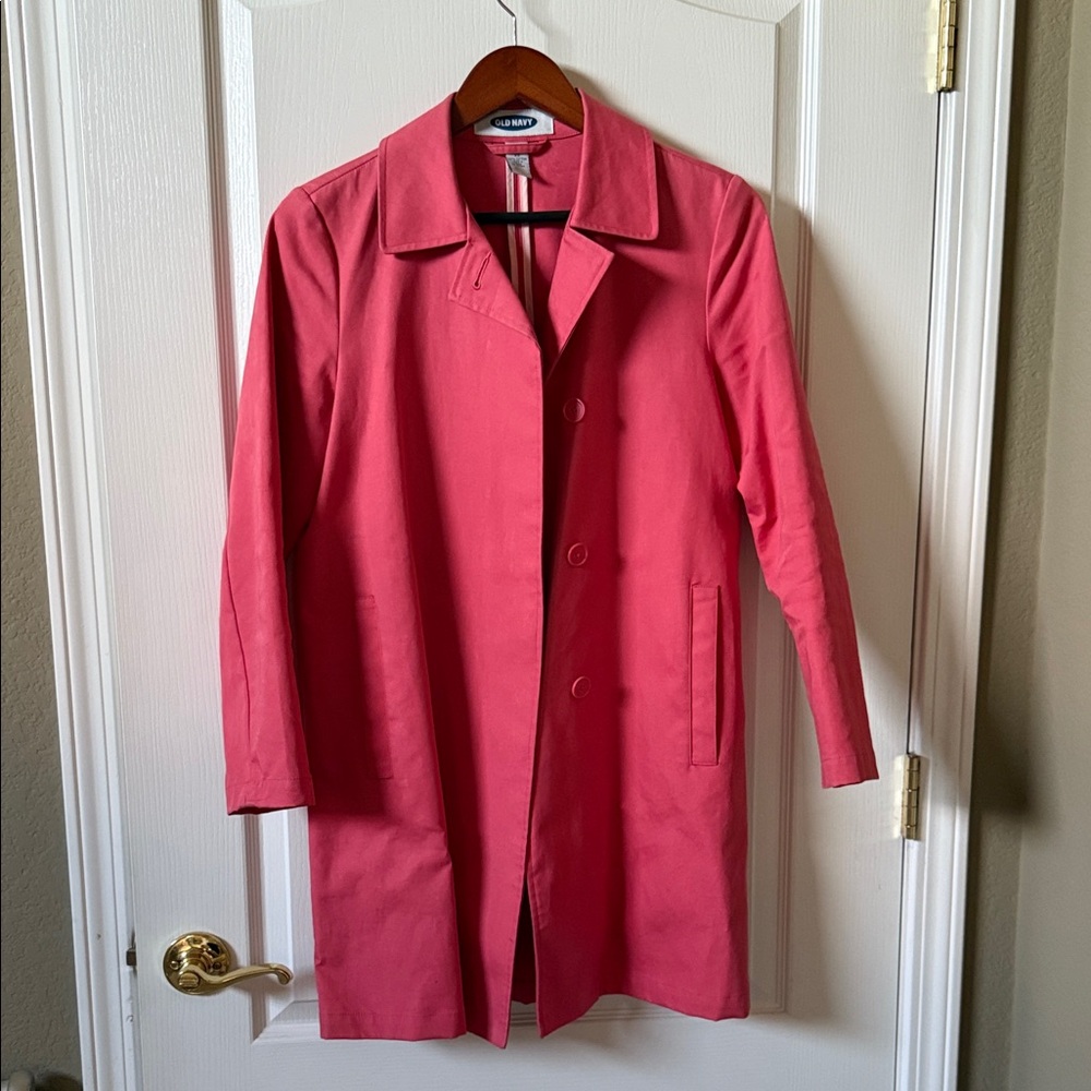 Old Navy Pink Trench Coat